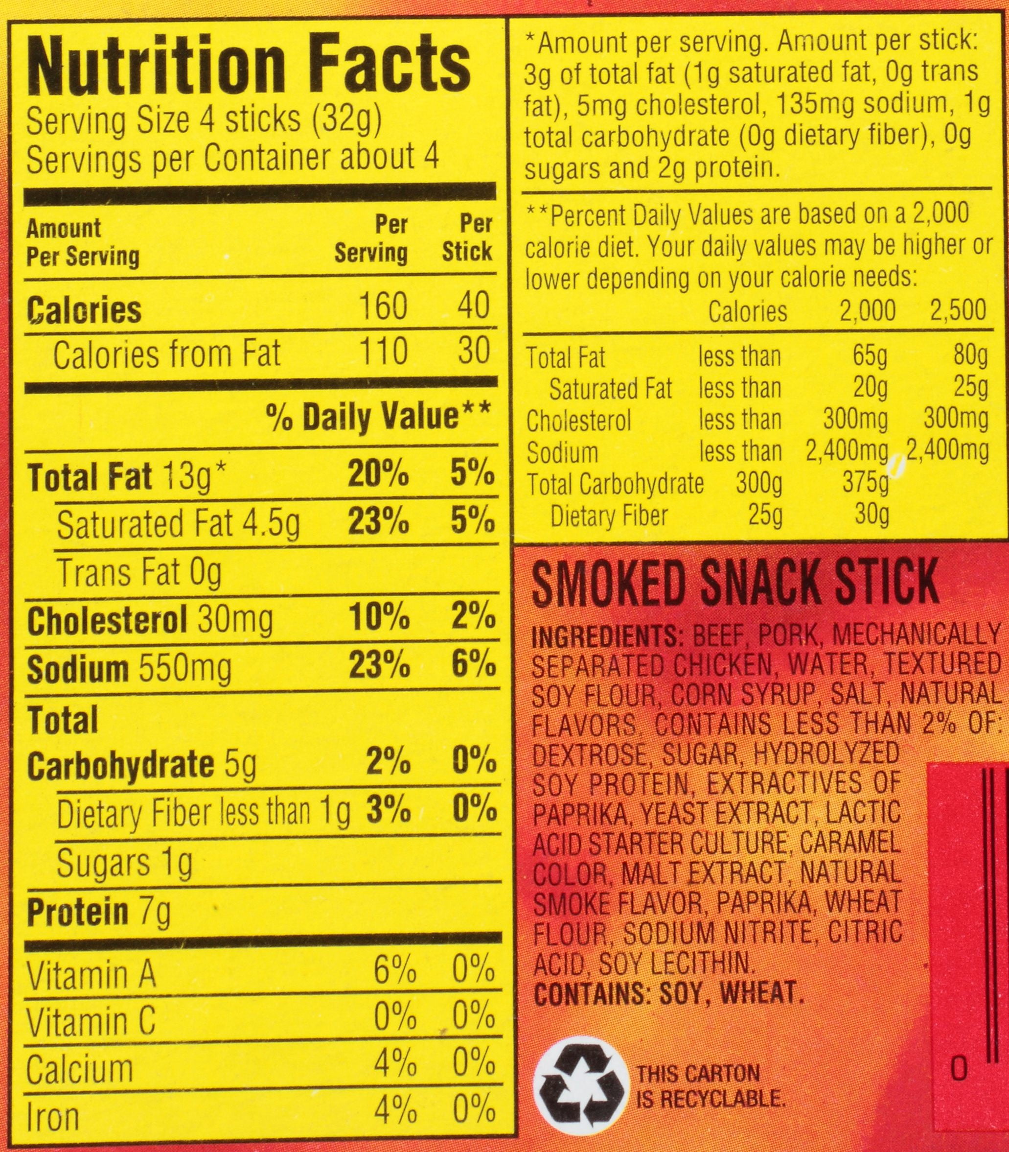 34 Slim Jim Nutrition Label Label Design Ideas 2020