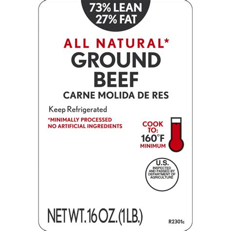 73 Ground Beef Nutrition Lne Dz