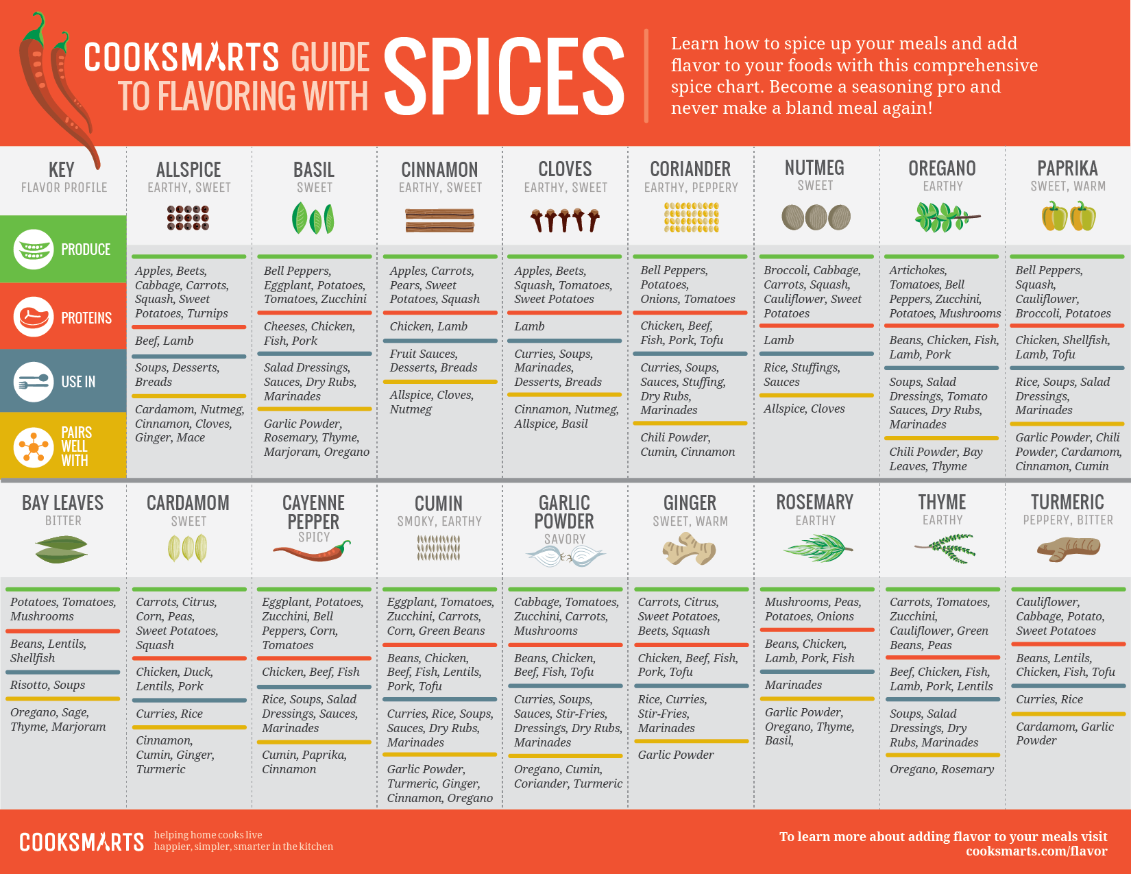 A Comprehensive Spice Chart For Seasoning Like A Pro Infographic