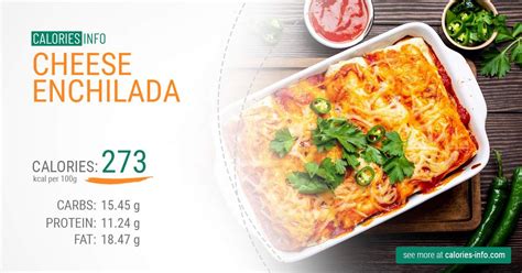 Cheese Enchilada Calories And Nutrition 100G