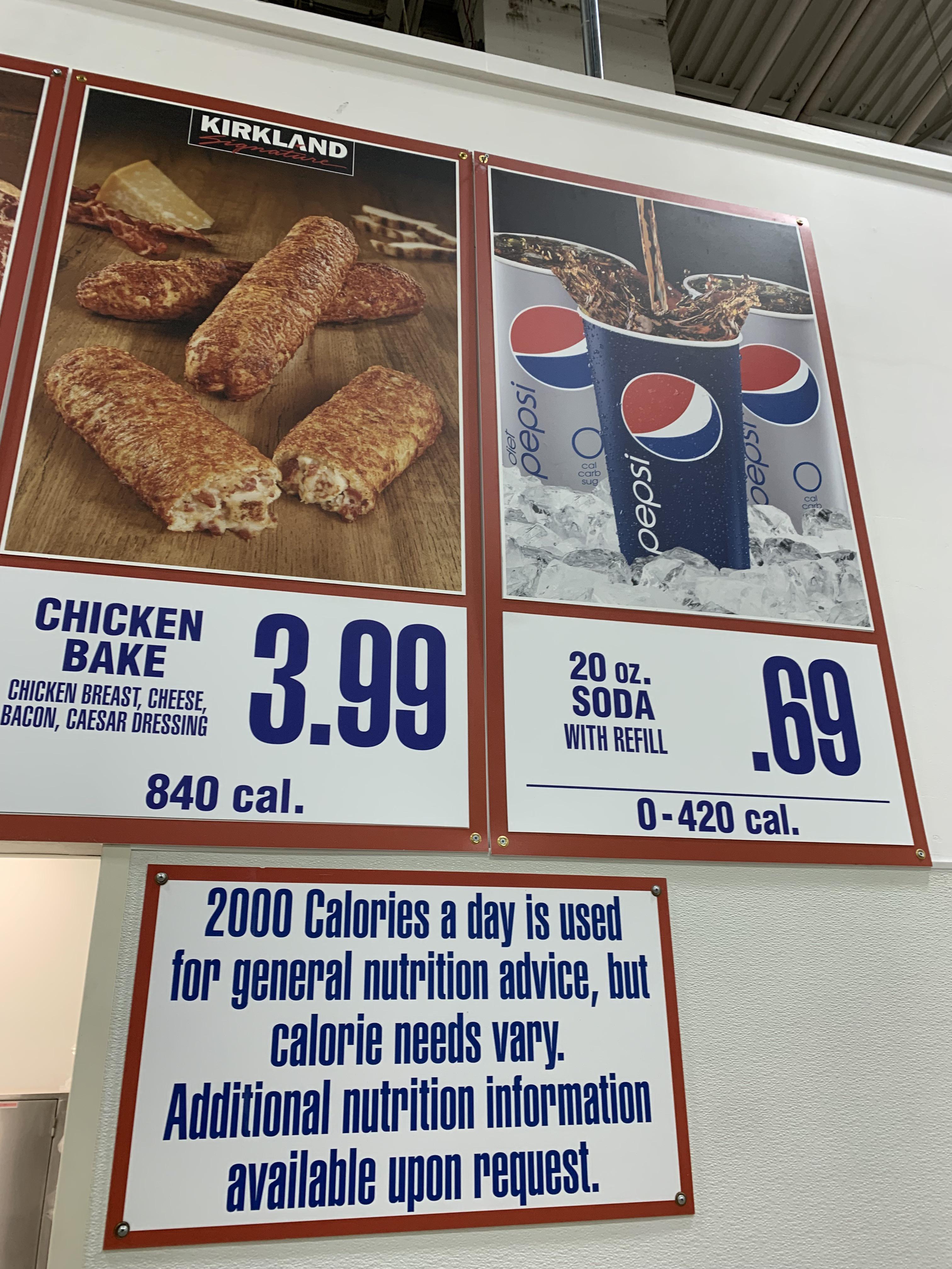 Chicken Bake Up From 2 99 And Soda Up From 0 59 R Costco