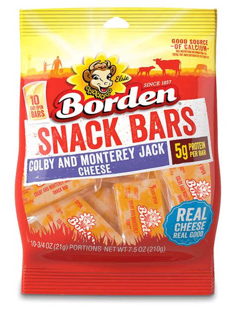 Colby Jack Snack Bars Borden Cheese