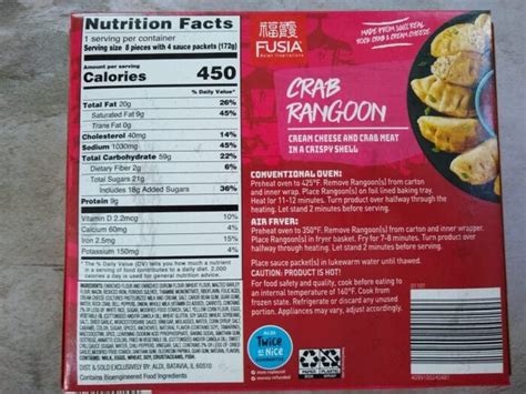 Crab Rangoon Nutrition Info