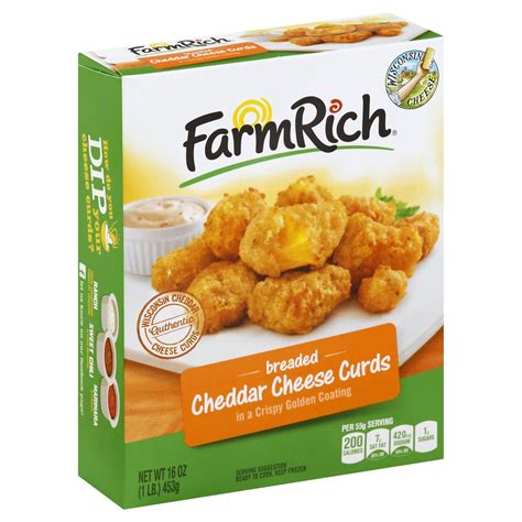 Farm Rich Breaded Cheddar Cheese Curds 16 Oz Kroger