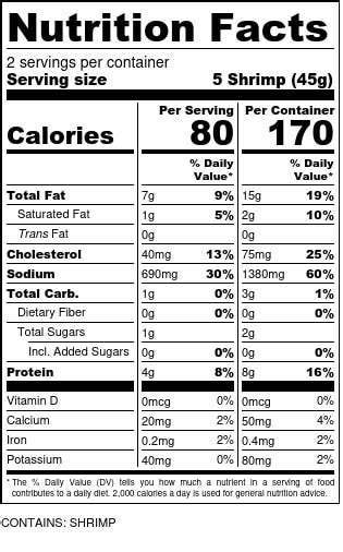 Gortons Shrimp Scampi Nutrition Facts Nutrition Pics