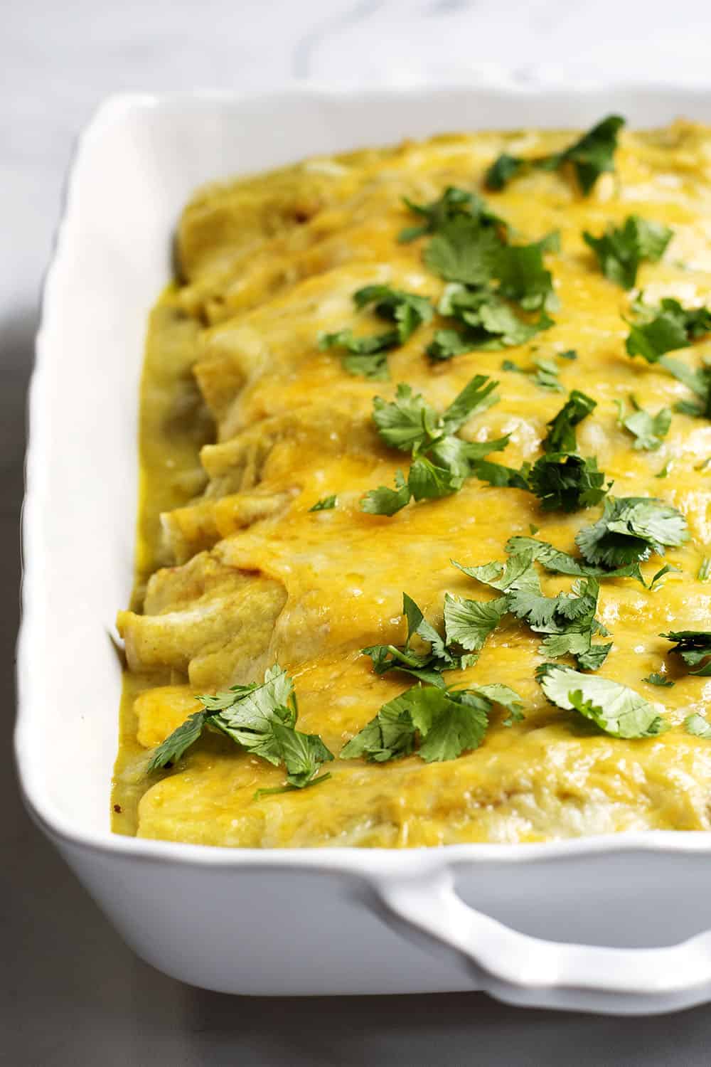 Green Chile Chicken Enchiladas