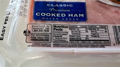 Ham Nutrition Facts Per Slice Nutrition Pics