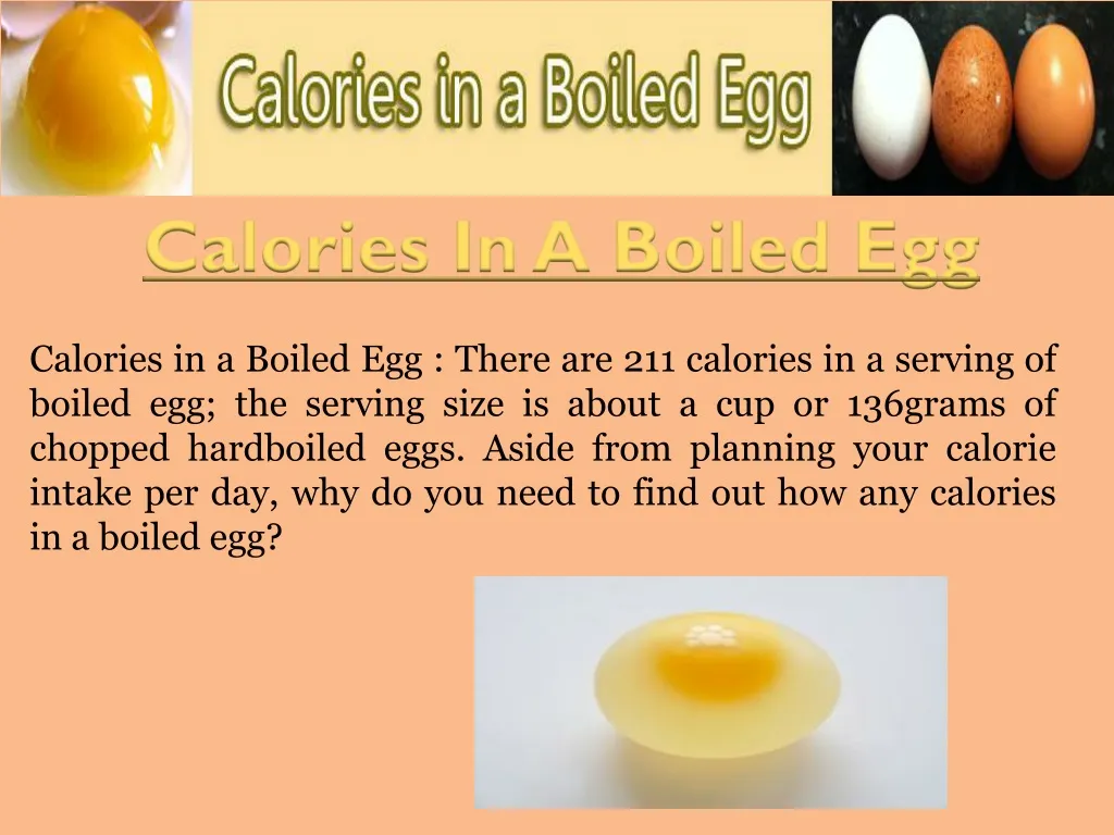 Hard Boiled Egg Calories