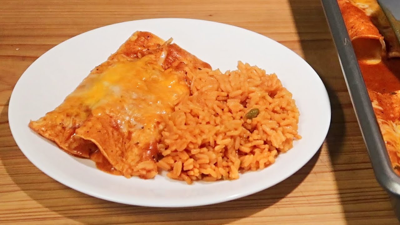 How Many Calories In A Cheese Enchilada With Rice And Beans Youtube