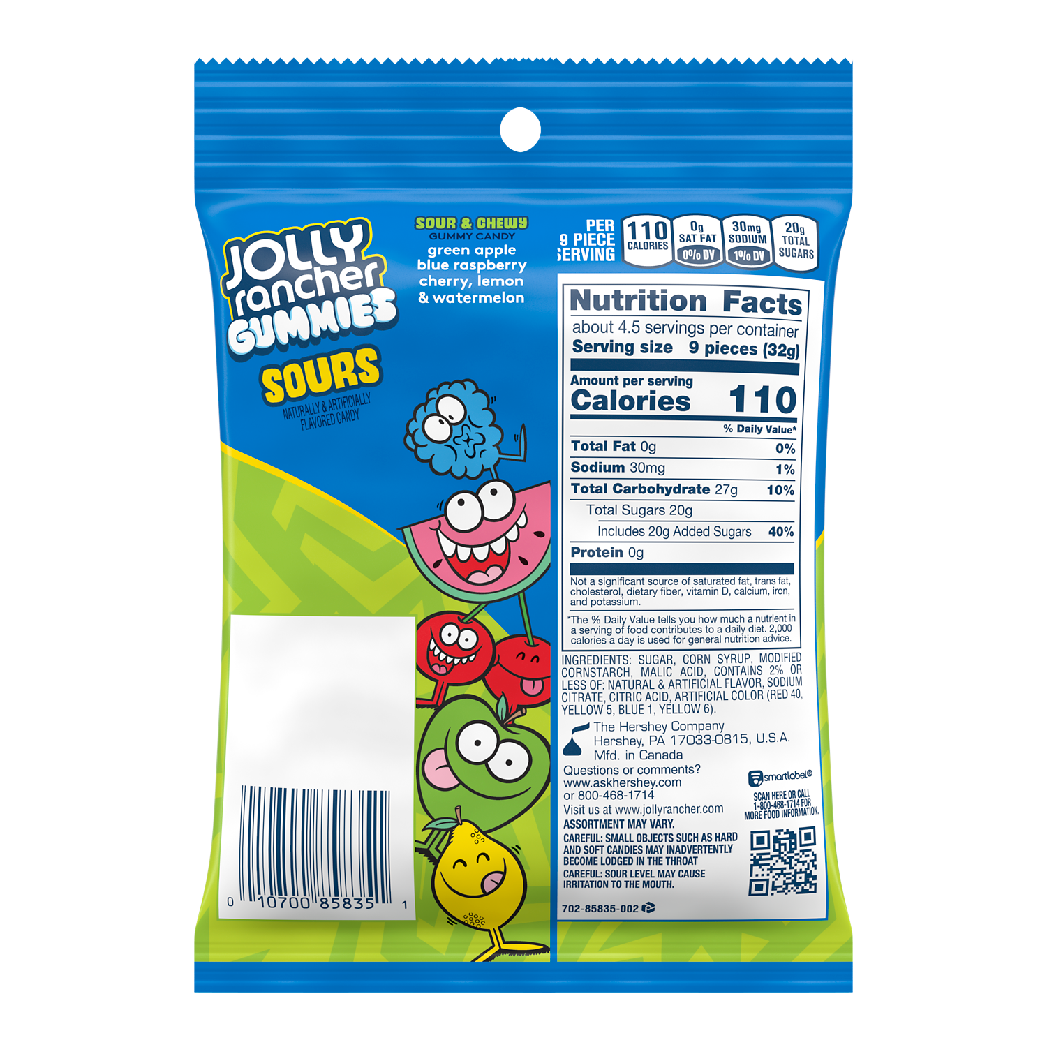 Jolly Rancher Sours Gummies 5 Oz Bag