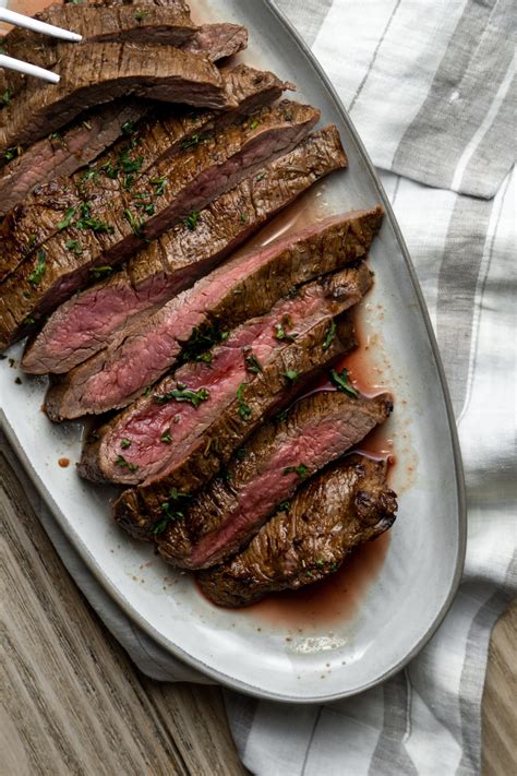 Marinated Cast Iron Flank Steak Oh Snap Macros