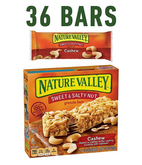 Nature Valley Granola Bars Sweet Salty Cashew 6 Ct Walmart Com