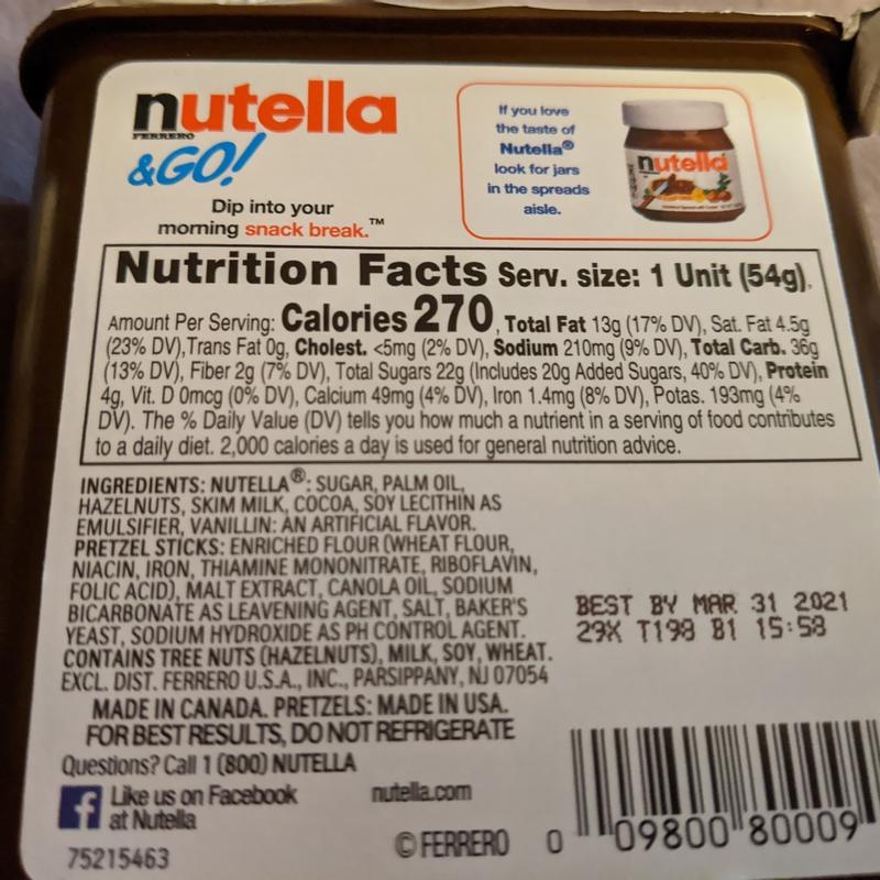 Nutella Nutrition Facts Revealed