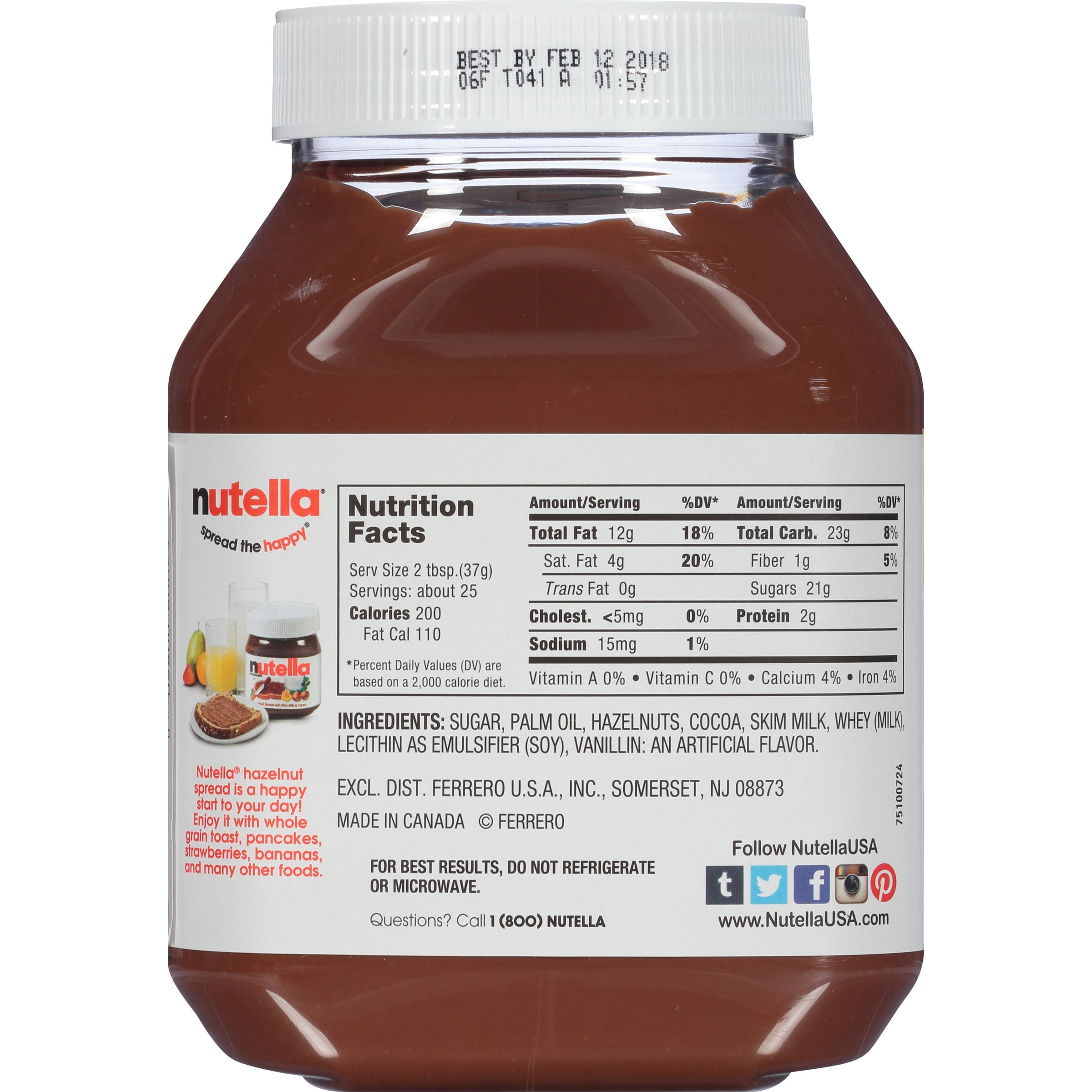 Nutella Nutrition Facts