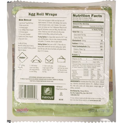 Nutrition Facts Wonton: Wrappers For Optimal Health