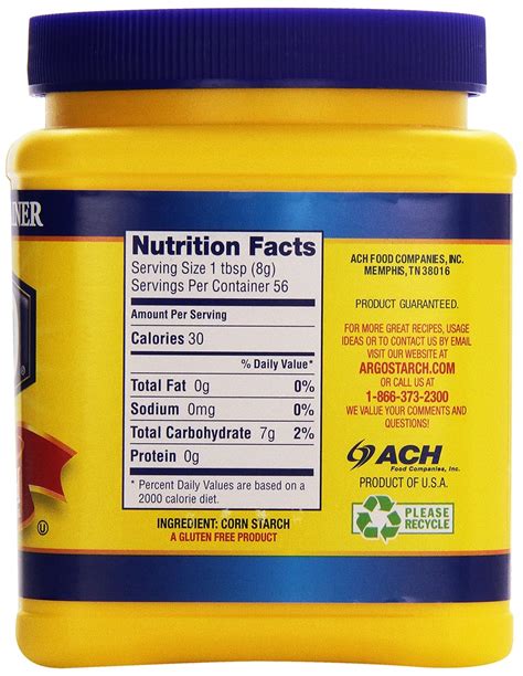 Nutrition In Corn Starch