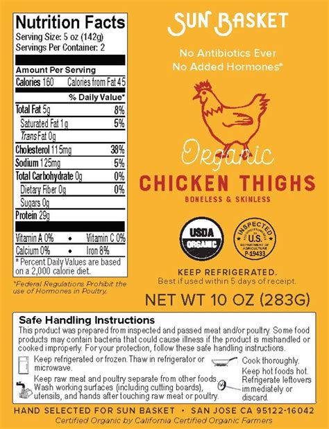 Nutrition Skinless Chicken Thigh