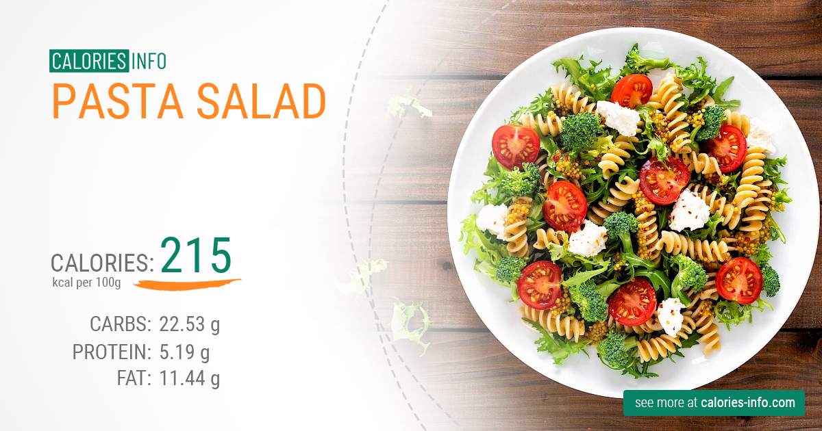 Pasta Salad Calories Benefits And Nutritions