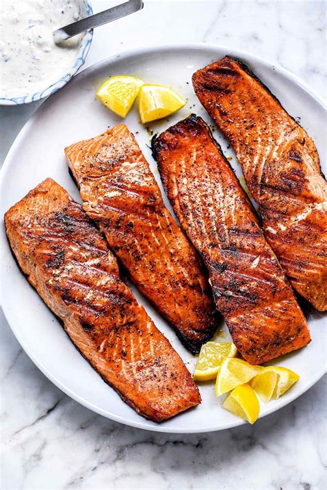 Premium Photo Grilled Salmon Fish Healthy Food