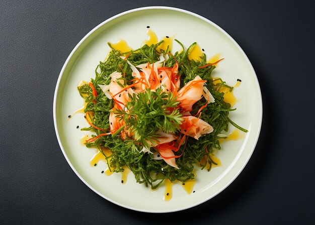 Premium Photo Minimal Portion Of Seaweed Salad Photograph