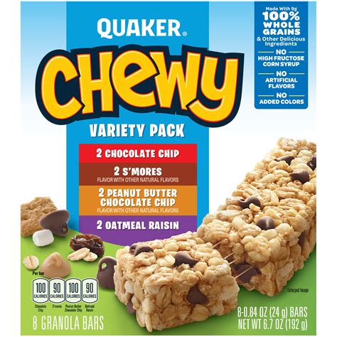 Quaker Chewy Granola Bars Variety Pack 6 70 Oz