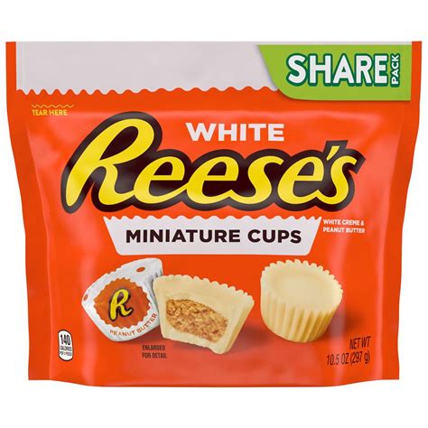 Reese S Miniatures White Creme Peanut Butter Cups Candy Share Pack 1