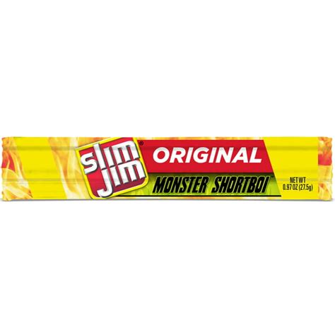 Slim Jim Monster Shortboi Meat Stick Original Flavor Keto Friendly Snack 97 Oz Pricepulse