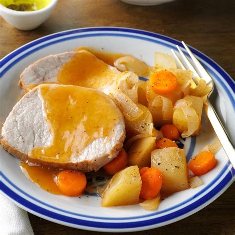 Slow Cooked Pork Roast Dinner Recipe Taste Of Home