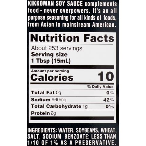 Soy Sauce Nutrition Facts Eat This Much