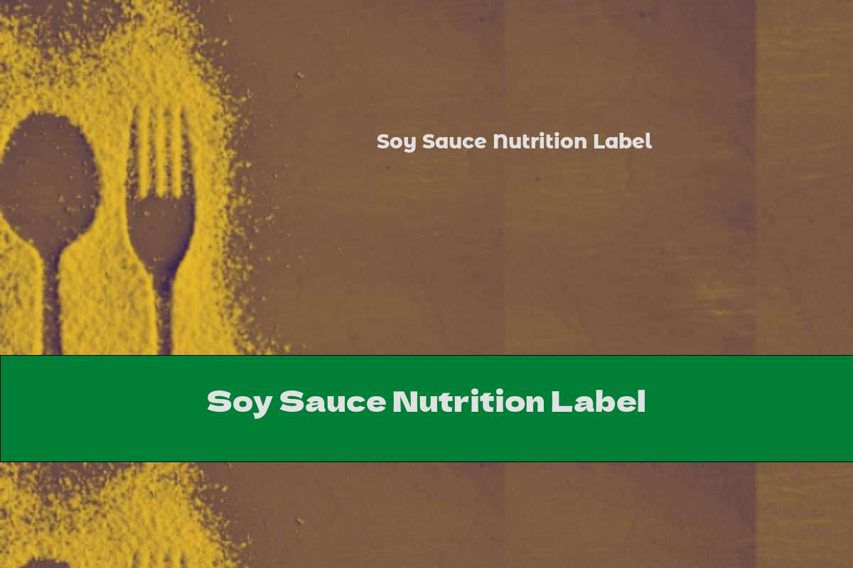 Soy Sauce Nutrition