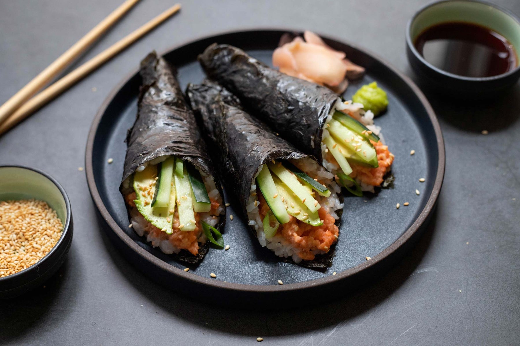 Spicy Salmon Roll With Avocado Umami Girl Recipe Salmon Roll