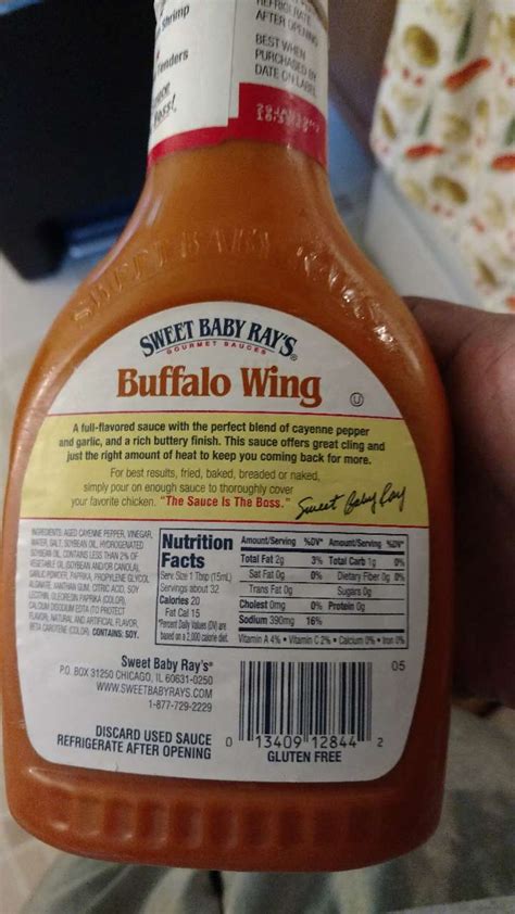 Sweet Baby Ray S Buffalo Wing Sauce Calories Nutrition Analysis