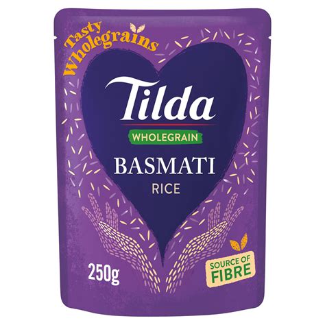 Tilda Wholegrain Basmati Rice 250G Rice Grains Amp Pulses Iceland Foods