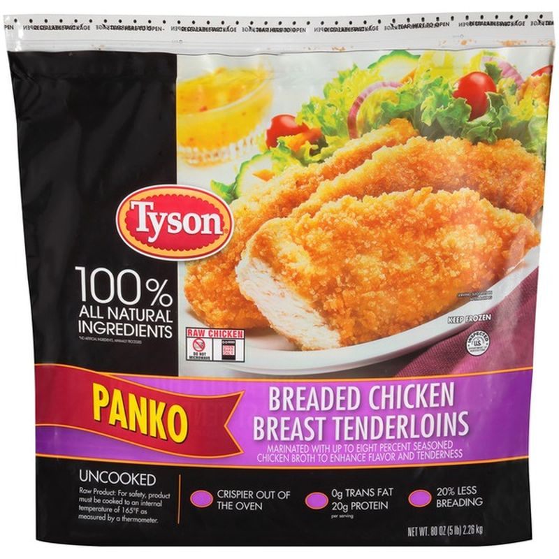 Tyson Uncooked Breaded Chicken Breast Tenderloins 48 Oz Nutrition