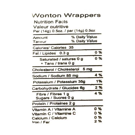 Wonton Wrappers: Nutrition Facts Inside